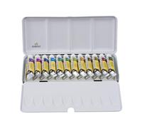 Rembrandt Set di acquerelli professionali scatola di metallo di lusso | 12 colori granulati in tubetti (10 ml)