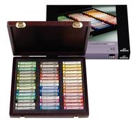 Rembrandt Set Pastello Morbido Professionale Scatola di Legno di Lusso | Selezione Paesaggio Tradizionale | 45 Pastelli Interi