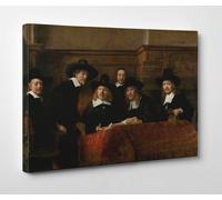 Rembrandt Sindaci dei Drappieri di Amsterdam Stampa su Tela Vernice Pennellate