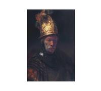 Rembrandt, Stampa artistica da parete su tela, motivo: Cerchio dell'uomo con il casco d'oro, per l'estetica della stanza, senza cornice, 30 x 45 cm