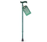 REMEDIA ONE - Bastone per Anziani in Alluminio Anodizzato con Impugnatura Morbida, Bastone da Passeggio Regolabile H. 72-95cm, Puntale Standard - Verde