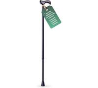 REMEDIA ONE Bastone per Anziani in Alluminio Anodizzato, Manici Vari | Bastone da Passeggio Regolabile, Impugnatura Anatomica o Derby in Legno, Nero, Altezza 79-102 cm