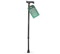 REMEDIA ONE Bastone per Anziani in Alluminio Anodizzato, Manici Vari | Bastone da Passeggio Regolabile, Impugnatura Anatomica o Derby in Legno, Nero, Altezza 79-102 cm