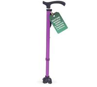 REMEDIA ONE - Bastone per Anziani in Alluminio con Manico Derby in ABS-TPR, Bastone da Passeggio Leggero Regolabile H. 68-90,5cm, Portata 100kg - Porpora