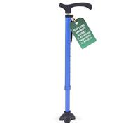 REMEDIA ONE - Bastone per Anziani in Alluminio con Manico Derby in ABS-TPR, Bastone da Passeggio Leggero Regolabile H. 68-90,5cm, Portata 100kg - Blu