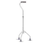 REMEDIA ONE - Bastone per Anziani Tripode, Bastone da Passeggio Tre Piedi in Alluminio con Impugnatura Anatomica e Puntali Antiscivolo - Manico Aperto
