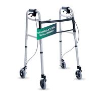 REMEDIA ONE - Deambulatore per Anziani 4 Ruote 2 Piroettanti Gemellate con