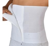 REMEDIA ONE Fascia Lombare Supporto Schiena Post-Intervento, Bianca, Tg 2 | Pancera Contenitiva Uomo Donna, Fascia Lombare Ortopedica, Elasticizzata e Regolabile, Supporto Addominale, H. 27 cm