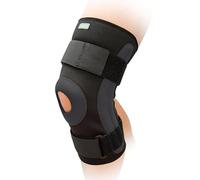 REMEDIA ONE - Ginocchiera Ortopedica in Neoprene con Stabilizzatori, Tutore Ginocchio Ambidestro, Ginocchiera Sportiva - Nera, Taglia L