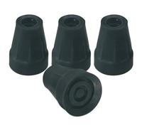 REMEDIA ONE Gommini per Stampelle Antiscivolo Ø 18 mm, Nero, 4 Pezzi | Puntali di Ricambio in Gomma Antiscivolo per Stampelle Ortopediche