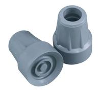 REMEDIA ONE Gommini per Stampelle Ascellari in Gomma Antiscivolo, 2 Pezzi | Puntali di Ricambio per Stampelle Ortopediche Ø 20 mm, Grigio