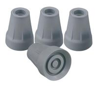 REMEDIA ONE - Gommini per Stampelle in Gomma Antiscivolo, Puntali di Ricambio per Stampelle Ortopediche Ø 18 mm (Grigio, 4 Pezzi)