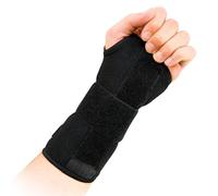 REMEDIA ONE Polsiera Ortopedica Elastica Steccata, Tutore Polso Ambidestro | Tutore Tunnel Carpale Regolabile, Doppia Stecca in Alluminio Modellabile, Tessuto Traspirante, Nero, Taglia Unica
