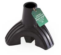 REMEDIA ONE Puntale Bastone per Anziani Antiscivolo, Base 3 Appoggi, Ø 18mm | Ricambio in Gomma Nera per Bastone da Passeggio, Base Larga, 1 Pezzo