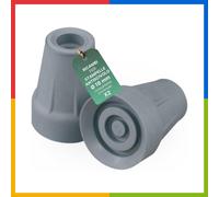 REMEDIA ONE Puntali Antiscivolo Grigi Ø 18 mm per Stampelle Alluminio Coppia