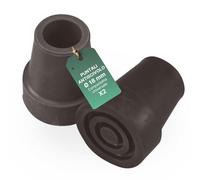 REMEDIA ONE - Puntali Antiscivolo Marroni Ø 18 mm per Bastoni in Alluminio Anodizzato - 2 Pezzi - Compatibili Universali