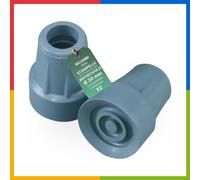 REMEDIA ONE Puntali Antiscivolo per Stampelle Ø 20 mm Gomma Grigia 2 Pezzi