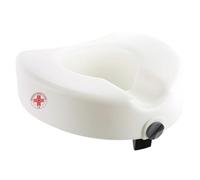 REMEDIA ONE - Rialzo WC per Anziani con Blocco Centrale, Alzata per WC Universale senza Braccioli, Alzawater per Protesi Anca - Bianco, 12 cm