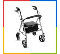 REMEDIA ONE Rollator Deambulatore 4 Ruote con Seduta e Freni Pieghevole Anziani