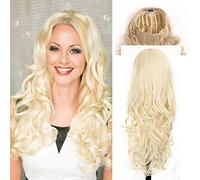 RemeeHi Bellezza ondulata riccia 3/4 mezza parrucca capelli umani veri 24 colori per donne nere 45,7 cm 180g 22# biondo medio