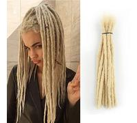 RemeeHi Capelli umani Dreadlocks Estensioni 10 "Afro Crespo 20 Fili 0.8cm 613 # Biondo Bleach Moda Crochet Intrecciare Capelli