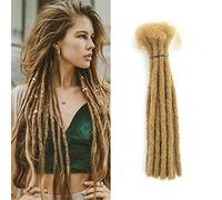 RemeeHi Capelli umani Dreadlocks Estensioni 18 "Afro Crespo 20 Fili 0.4cm 613 # Biondo Bleach Moda Crochet Intrecciare Capelli