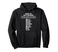 Remember 65432N1 One Down Rest Up Citazione Bikers Felpa con Cappuccio