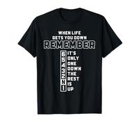 Remember 65432N1 One Down Rest Up Citazione Bikers Maglietta