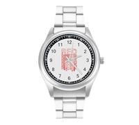 Remember Everyone Deployed Red Friday - Orologio casual da uomo con cinturino in acciaio inossidabile, in lega, al quarzo, Stile:, regular, Bracciale