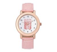 Remember Everyone Deployed Red Friday Orologio da polso da donna, elegante, analogico, al quarzo, cinturino in pelle, Stile:, regular, Cinturino
