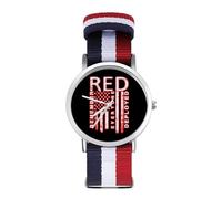 Remember Everyone Deployed Red Friday orologio sportivo per uomo donna cinturino in nylon orologio da polso analogico al quarzo, Stile:, regular, Cinturino