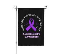 Remember For Those That Cannot Alzheimer'S Awareness Ribbon Bandiera Da Esterno Decorative Bandiera Da Giardino Con Occhielli Bandiere Da Giardino Per Balcone Camera Da Letto Campionato 30X45cm