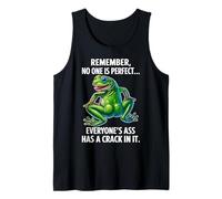 Remember No One Is Perfect Funny Frog Crude Humor Citazione Canotta