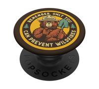Remember Only You Can Prevent Wildfires Pointing Smokey Bear PopSockets PopGrip Adesivo