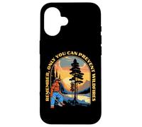 Remember, Only You Smokey Bear Beautiful Vintage Mountains Custodia per iPhone 16