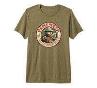 Remember Only You Vintage Smokey Bear Seal Retro Maglietta Premium