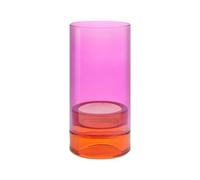 REMEMBER Portacandela antivento "Lys", colore rosa, altezza 19 cm, design moderno