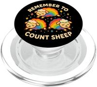 "Remember to Count Sheep" Carino Divertente Personaggio Umorismo PopSockets PopGrip per MagSafe