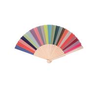 Remember Ventaglio in legno di loto Lorenzo - pieghevole con sacchetto di cotone - 22,8 x 41 cm