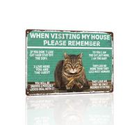 Remember Vintage Wall Decor When Visiting My Home Cartello In Metallo Resistente Uv Targa In Latta Facile Da Installare Targa In Metallo Per Club Bar Pub 20X30Cm