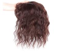 RememHi - Topper per capelli da donna, colore castano rossastro, 35,6 cm, ondulati e ricci, con clip, parrucche sintetiche