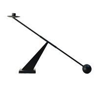 Remenna Portacandele conico nero moderno in metallo, supporto decorativo 19 | Design unico con leva bilanciata, realizzato a mano, portacandele per matrimoni, tavoli da pranzo, centrotavola