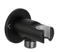 Remer Rubinetterie supporto minimal per doccetta con presa acqua in ottone nero