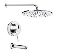 Remer TSF2145-CR Peleo-Set Moderno per Vasca da Bagno e Doccia, Cromato Lucido