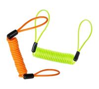 ReminCoil - 2 cavi per blocco disco a spirale, con forte visibilità, cavi a molla di sicurezza antifurto, antifurto sul manubrio, promemoria a molla, per moto e bici