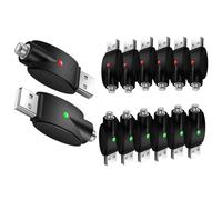 Remingtape 14 cavi di ricarica USB smart con display a LED, caricabatterie 510 filettati, adattatore USB intelligente con protezione da sovraccarico