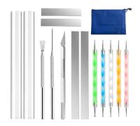 Remingtape 14 strumenti di argilla polimerica, rullo acrilico, mattarello di argilla, lama di tessuto, scultura, set di produzione di orecchini, ricambi gioielli, accessori