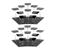 Remingtape 2 bacchette acriliche a 10 livelli, bacchette in acrilico, supporto per profumo, scaffale per la presentazione di riser, supporto multistadio