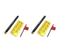 Remingtape 2 pezzi 1/2 tornio barra filettata con 20 pezzi 16IR AG60 filettatura interna in metallo duro e chiave T15