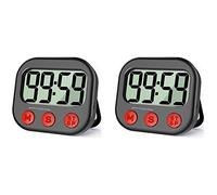 Remingtape 2 timer da cucina, timer digitale visivo, orologio magnetico, cronometro, contare il timer giù, grande schermo LCD per cucinare